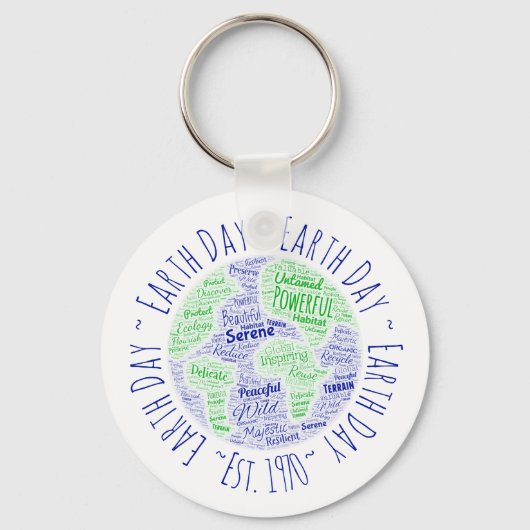 アースデイワードアート キーホルダー (正面)