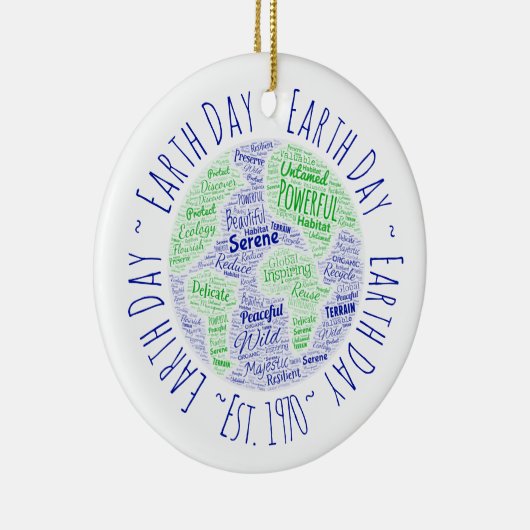 アースデイワードアート セラミックオーナメント (右)