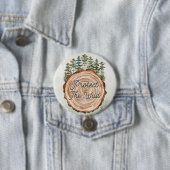 アースデイ引用文ウッドディスクパインツリーズ環境 缶バッジ (インサイチュ)