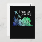 アースデイ惑星環境惑星かわいい動物たち ポストカード (正面/裏面)