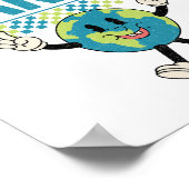 アースデイ毎日レトロスタイルデザイン ポスター (角)