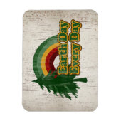 アースデイ毎日、レトロレインボー マグネット (縦)