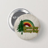アースデイ毎日、レトロレインボー 缶バッジ (正面&裏面)