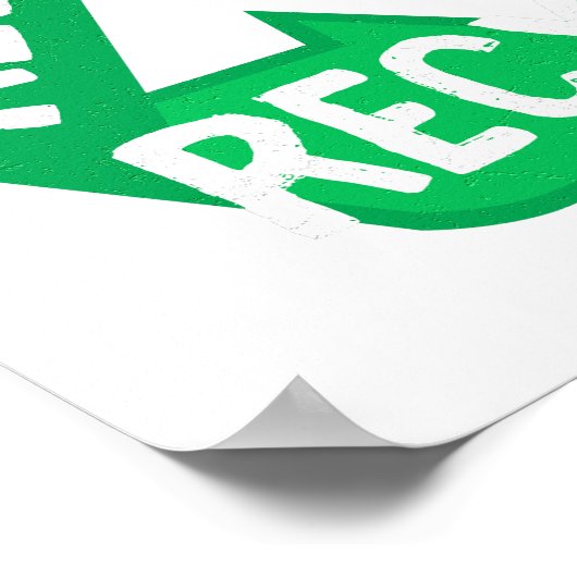 アースデイ減ら再利用リサイクルモビウスループ ポスター (角)