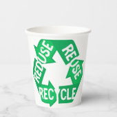 アースデイ減ら再利用リサイクルモビウスループ 紙コップ (正面)