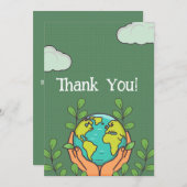 アースデイ誕生日パーティーの招待状 招待状 (正面/裏面)