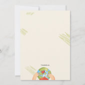 アースデイ誕生日パーティーの招待状 招待状 (裏面)