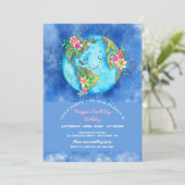 アースデイ誕生日パーティーの招待状 招待状 (スタンド正面)