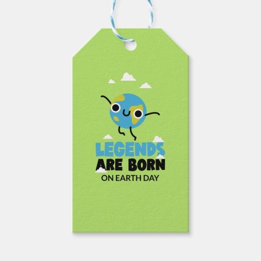 アースデイ誕生日4月22日 ギフトタグ (正面)