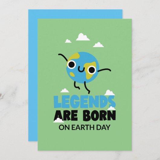 アースデイ誕生日4月22日 シーズンカード (正面/裏面)