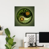 アースデイ陰陽プリント ポスター (ホームオフィス)