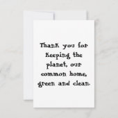 アースデイ22 4月サンキューカード サンキューカード (裏面)