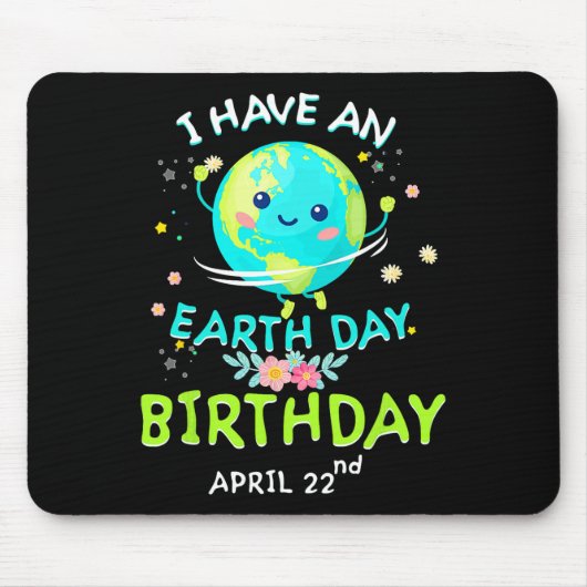 アースデイ4月22日グリーン誕生日 マウスパッド (正面)