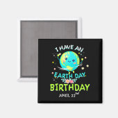 アースデイ4月22日グリーン誕生日 マグネット (正面/裏面)
