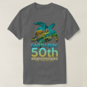 アースデイ50周年記念ウミガメ1 Tシャツ (デザイン正面)