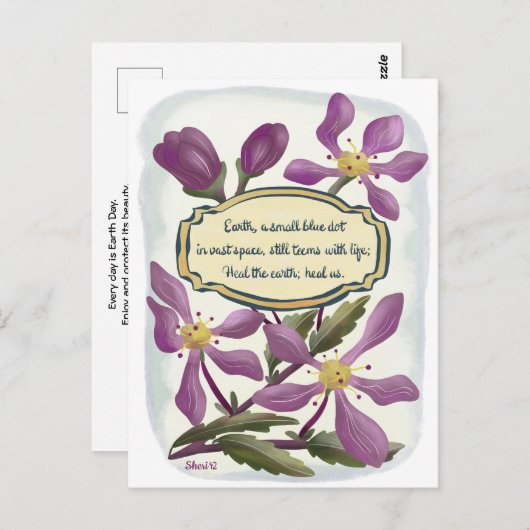 アースデイ:ガッシュのカニりんご ポストカード (正面/裏面)