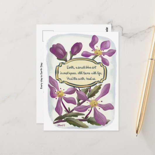 アースデイ:ガッシュのカニりんご ポストカード (正面/裏面インサイチュ)