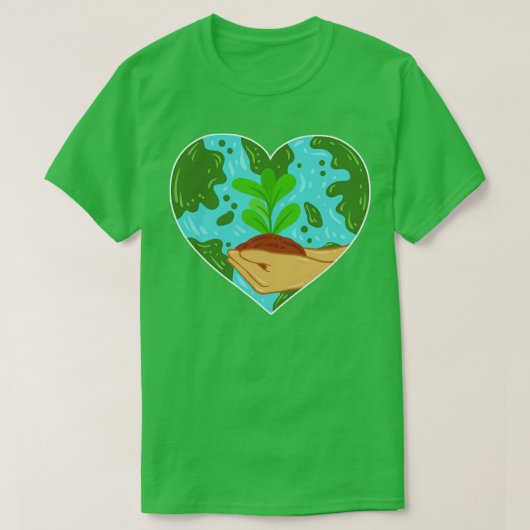 アースデイ プラネットハート1 Tシャツ (デザイン正面)