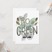 アースデイ、環境にやさしいことをしよう、アートシンプルサイエンスエレガントカ カード (正面/裏面インサイチュ)