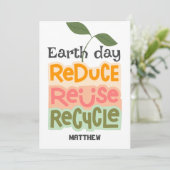 アースデイ、環境にやさしいことをしよう、アートシンプル科学エレガント学 カード (スタンド正面)