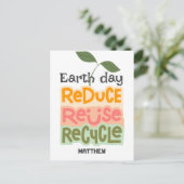 アースデイ、環境にやさしいことをしよう、アートシンプル科学エレガント学 ポストカード (スタンド正面)