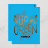 アースデイ、環境にやさしいことをしよう、アートシンプル科学エレガント学 ポストカード (正面/裏面)