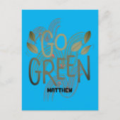 アースデイ、環境にやさしいことをしよう、アートシンプル科学エレガント学 ポストカード (正面)