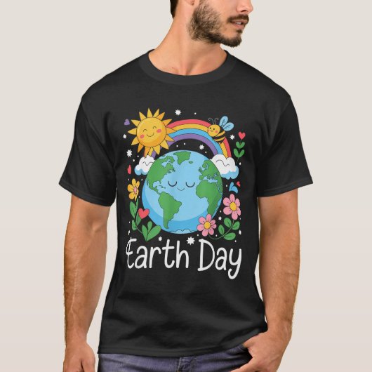 アースデイ Tシャツ キッズ＆ウィメン プラネットスマイル (正面)