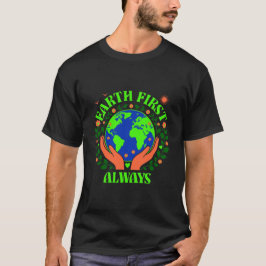 アースデイTシャツ 地球をいつも第一に Tシャツ