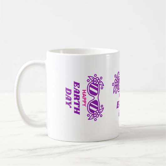 アースデーおめでとう コーヒーマグカップ (左)
