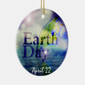 アースデーのクリスマスのオーナメント セラミックオーナメント (右)