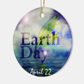 アースデーのクリスマスのオーナメント セラミックオーナメント (左)