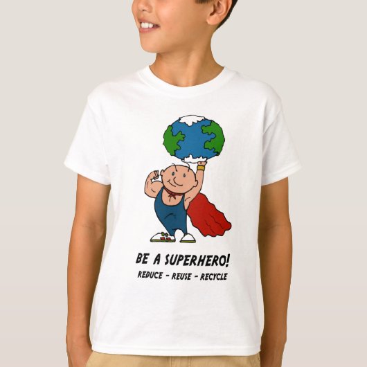 アースデーのスーパーヒーローのTシャツ Tシャツ (正面)
