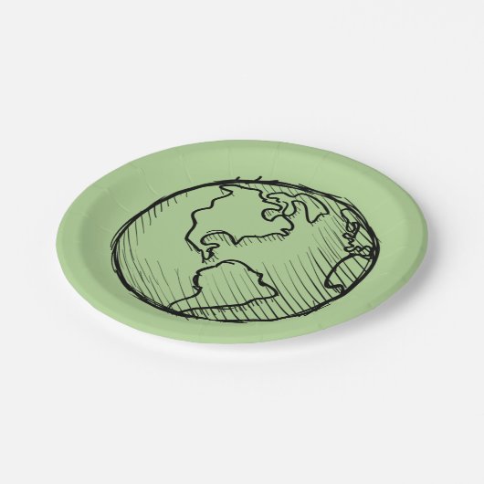 アースデーの惑星のプレート及びパーティーの供給 ペーパープレート (アングル)