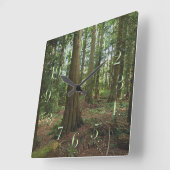 アースデーの景色の森林自然恋人の時計 スクエア壁時計 (傾斜)