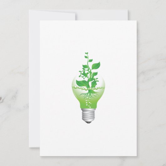 アースデーの電球の招待状 招待状 (正面)
