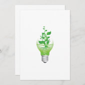 アースデーの電球の招待状 招待状 (正面/裏面)