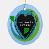 アースデーを毎日作って下さい セラミックオーナメント (左)