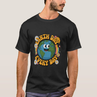 アースデー2025 地球を救え 地球を再生しよう Tシャツ