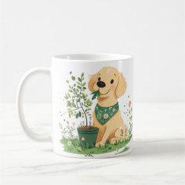 アースデー ゴールデンレトリバー 犬 ガーデニング コーヒーマグカップ