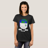 アースデー モールス信号 S.O.S コード 地球 フェイスマスク 植物 Tシャツ (正面フル)