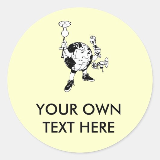 アースデー-保存エネルギー ラウンドシール (正面)