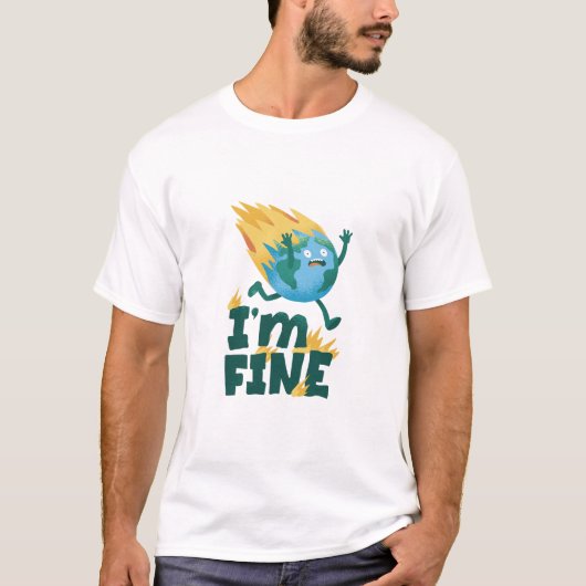 アースデー 僕は大丈夫 地球 気候変動意識Tシャツ Tシャツ (正面)