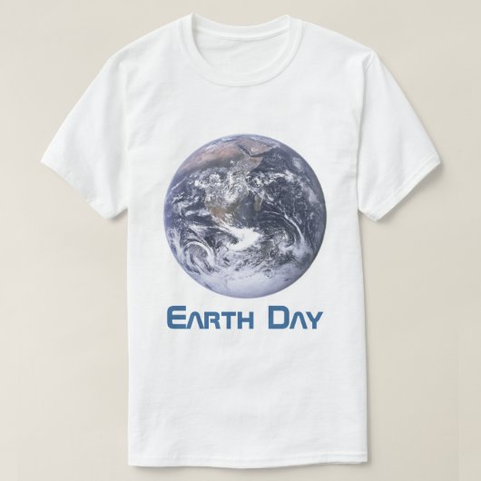 アースデー - 地球を一望 Tシャツ (デザイン正面)