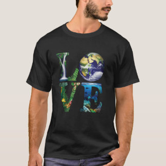 アースデー 愛 世界 記念日 私たちの地球を守ろう D Tシャツ