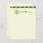 "アースデー。 毎日"。 平らなメッセージカード ノートカード (正面/裏面)