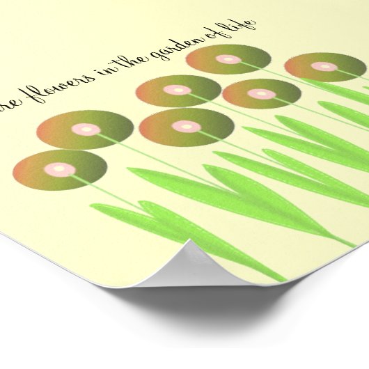 アーストお洒落ーンの花(ことわざ付き) ポスター (角)