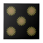 アーストかわいらしーン湾曲花びら付き植物花 タイル (正面)