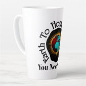 アーストゥホモサピエンスアースデイ引用文 カフェラテマグ (左アングル)