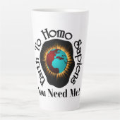 アーストゥホモサピエンスアースデイ引用文 カフェラテマグ (正面)